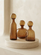 Amber Glass Bottle Set