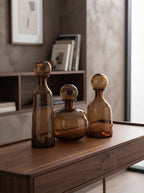 Amber Glass Bottle Set