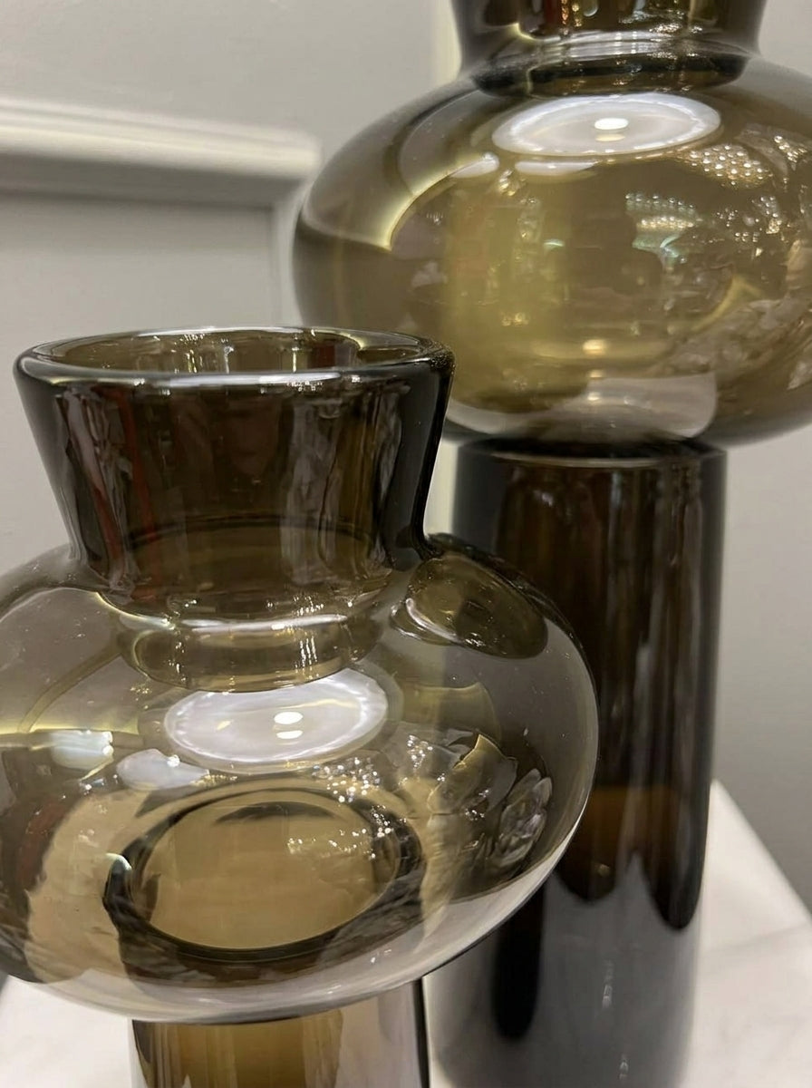 Brown Glass Vase