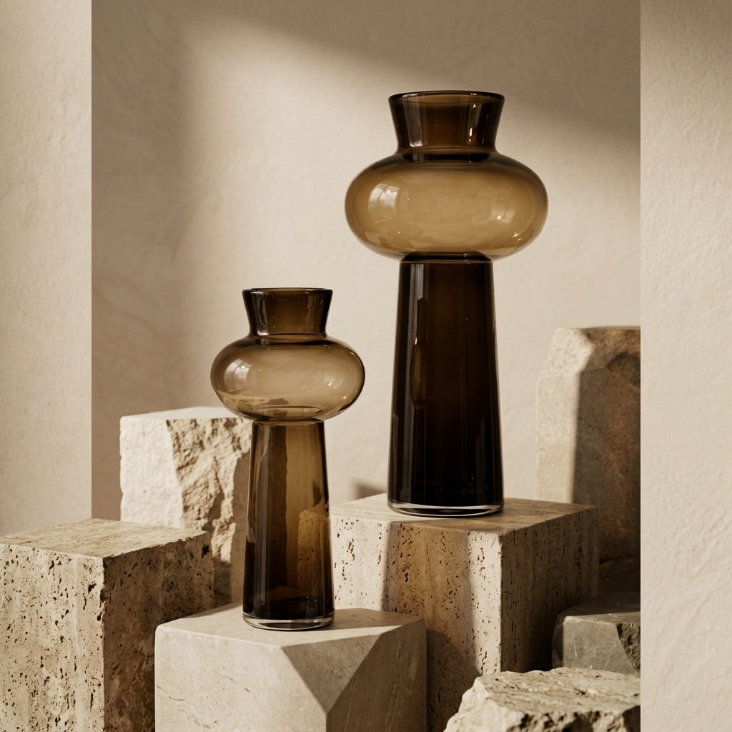 Brown Glass Vase