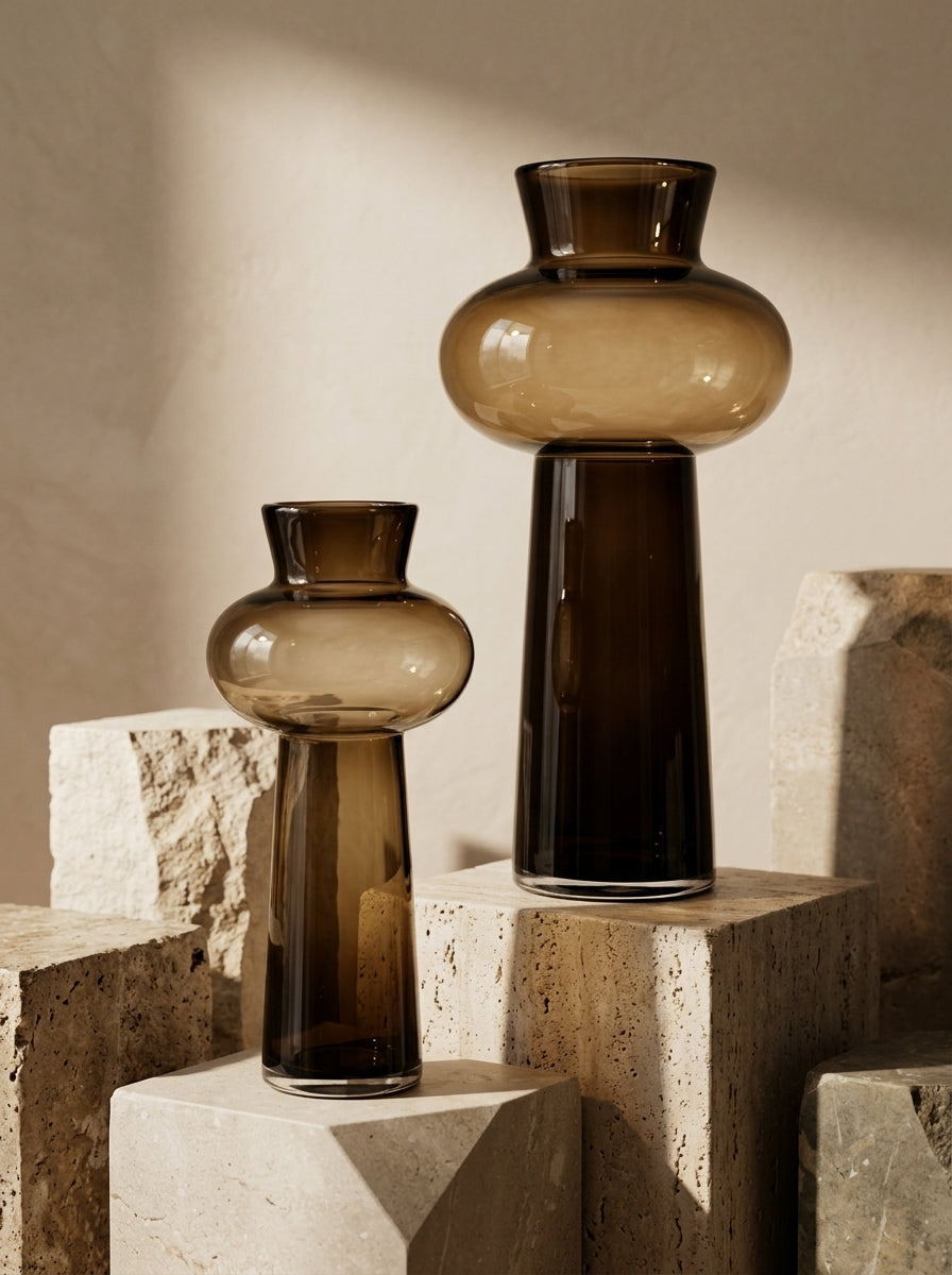Brown Glass Vase