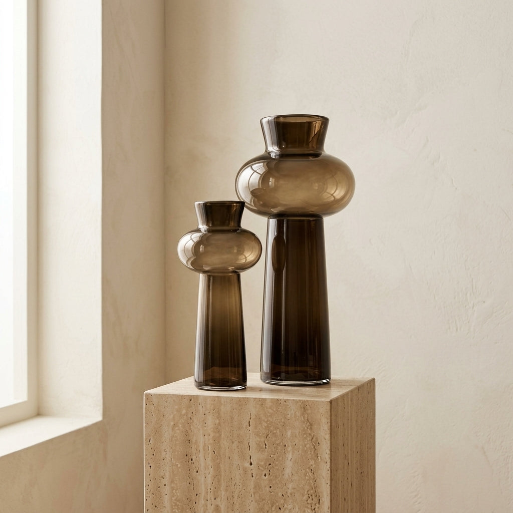 Brown Glass Vase