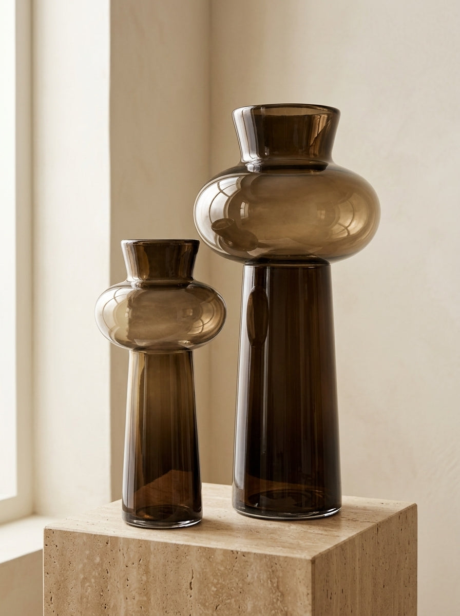 Brown Glass Vase
