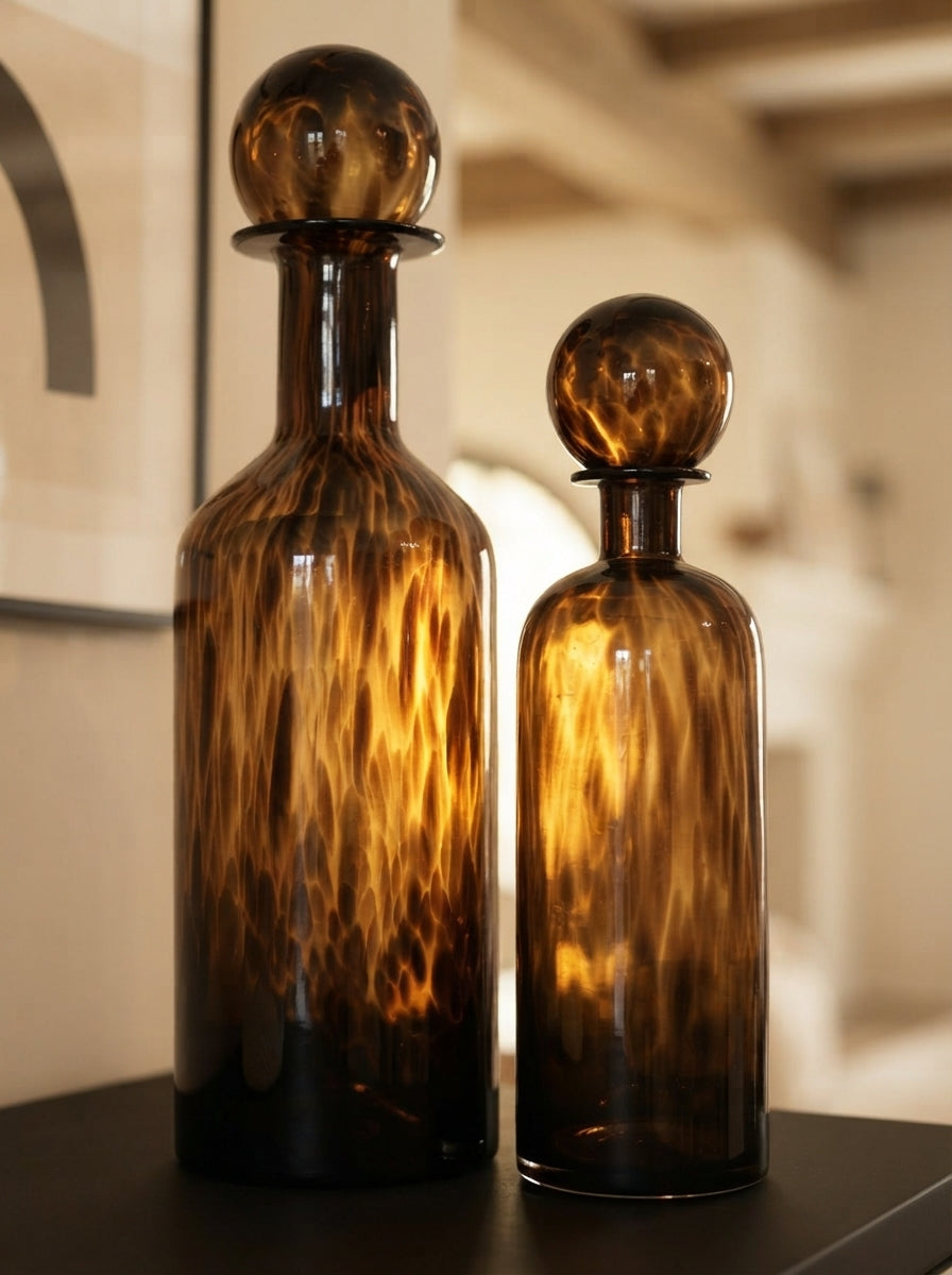 Amber Decorative Bottles