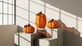 Orange Glass Pumpkin Set