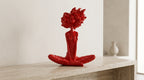 Red Abstract Figurine