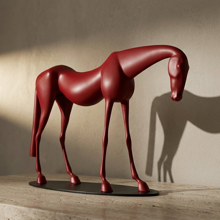 Red Horse Sculpture