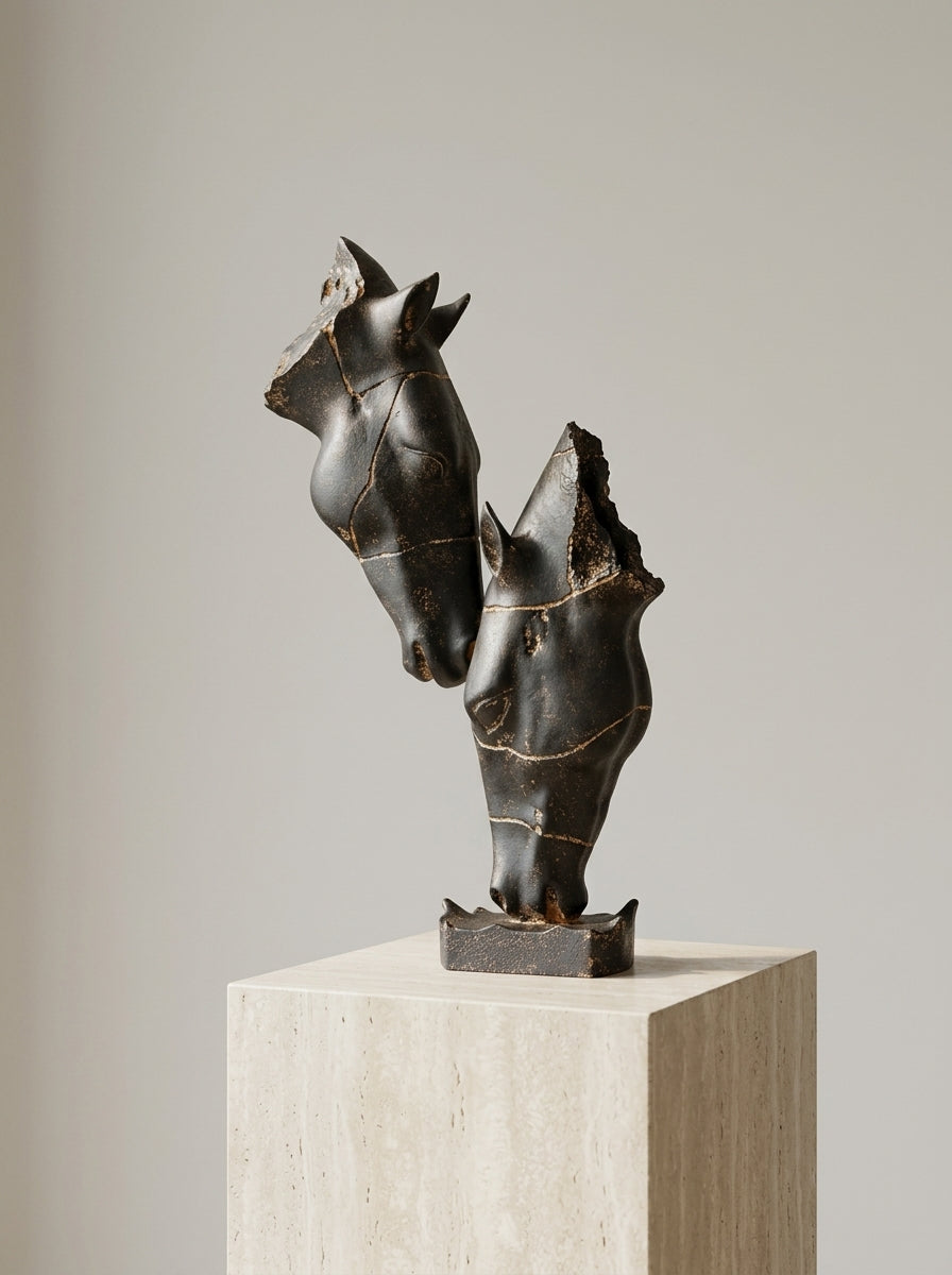 Abstract Horse Sculpture