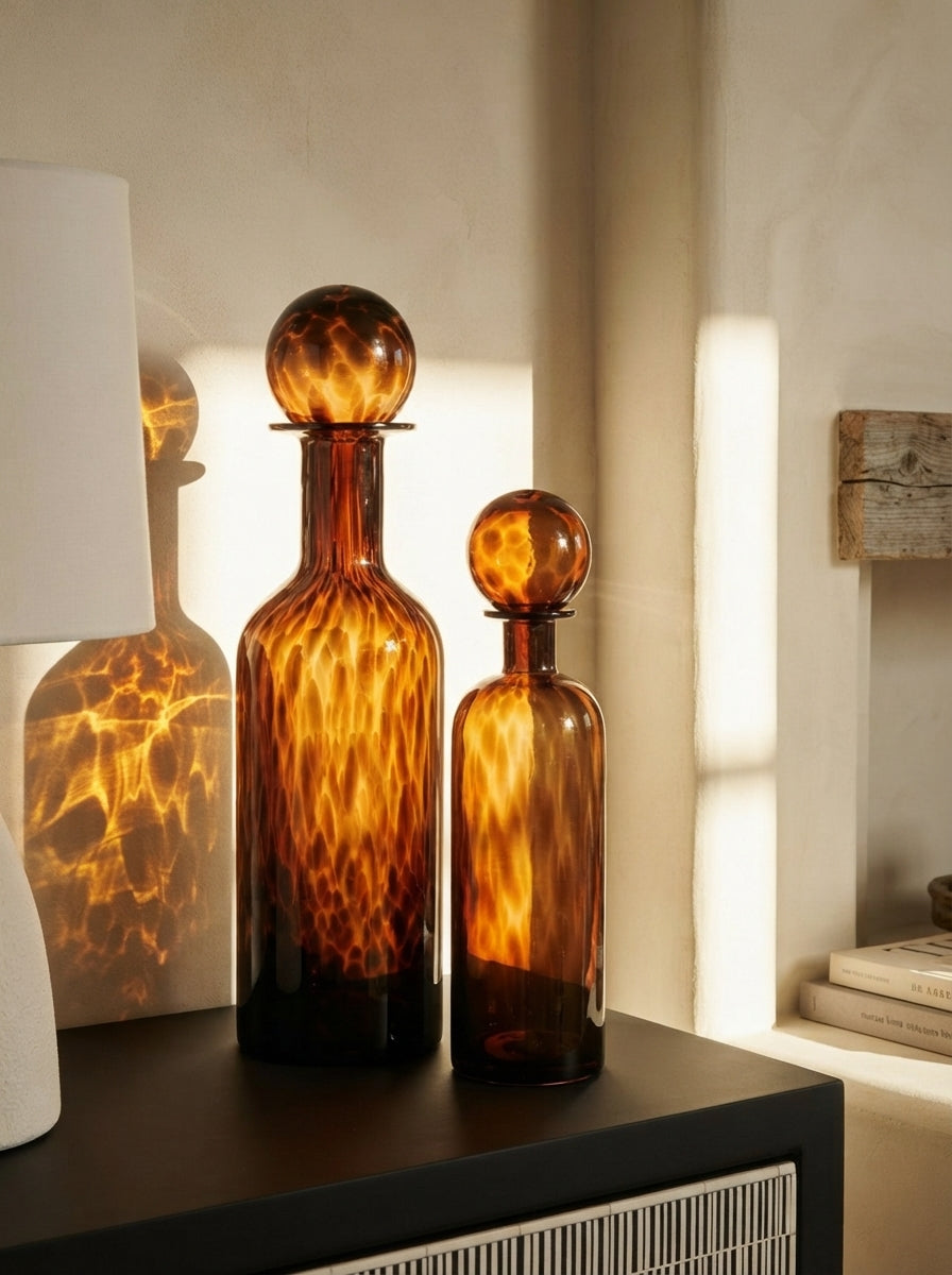 Amber Decorative Bottles