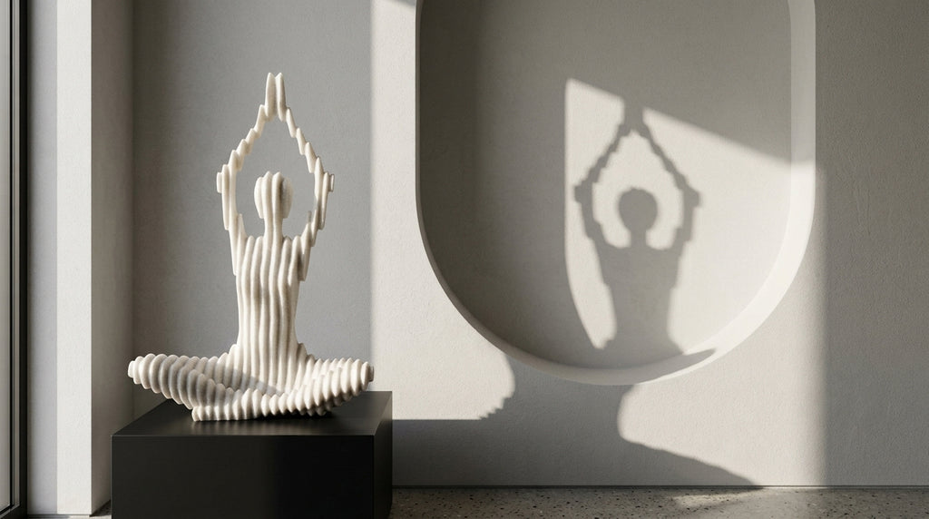 White Yoga Sculpture