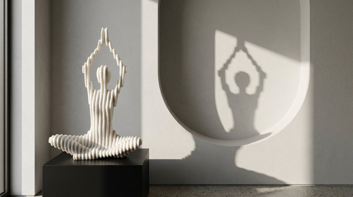 White Yoga Sculpture