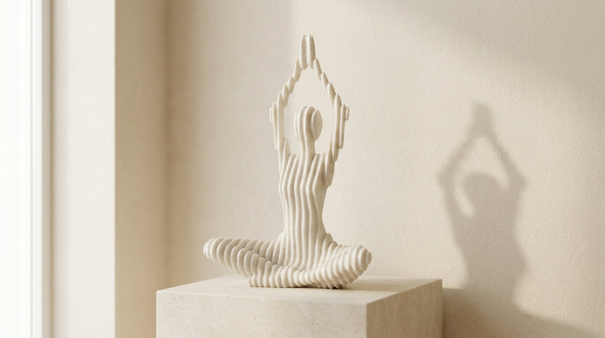 White Yoga Sculpture